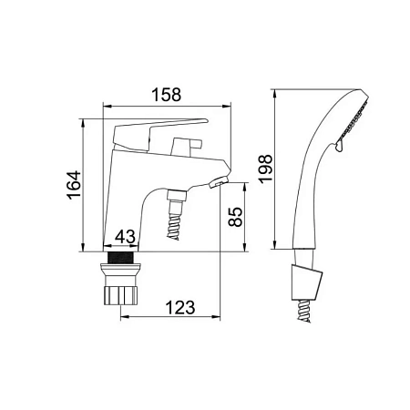 Смеситель для раковины D-Lin D131302-2 хром Смеситель для раковины D-Lin D131302-2 хром