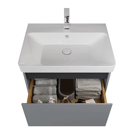 Тумба под раковину Dreja Luxury Plus 80 см 99.2032 серый базальт подвесная Тумба под раковину Dreja Luxury Plus 80 см 99.2032 серый базальт подвесная
