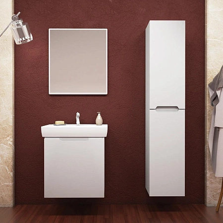 Тумба с раковиной Dreja Mini 50 см 99-1201-com белый подвесная/напольная Тумба с раковиной Dreja Mini 50 см 99-1201-com белый подвесная/напольная