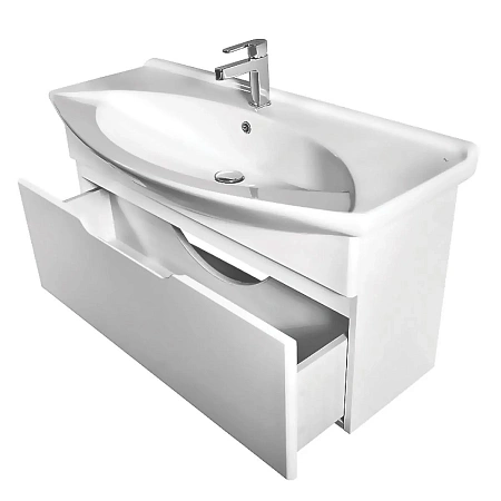 Тумба с раковиной Dreja Laguna 105 см 99-0104-com белый подвесная Тумба с раковиной Dreja Laguna 105 см 99-0104-com белый подвесная