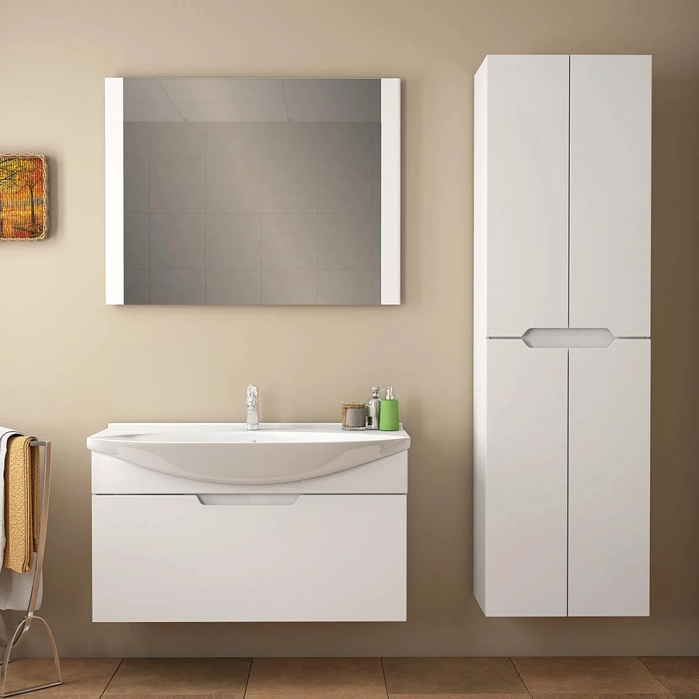 Тумба с раковиной Dreja Laguna 105 см 99-0104-com белый подвесная — Изображение 6