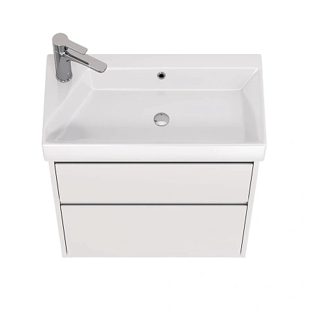 Тумба с раковиной Dreja Slim 65 см 99-0401-com белый подвесная Тумба с раковиной Dreja Slim 65 см 99-0401-com белый подвесная