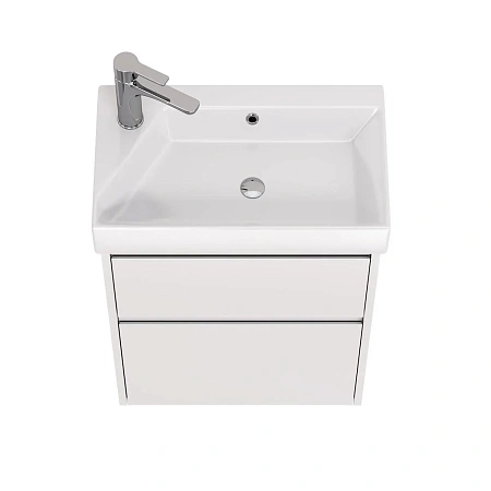 Тумба с раковиной Dreja Slim 55 см 99-0400-com белый подвесная Тумба с раковиной Dreja Slim 55 см 99-0400-com белый подвесная