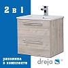 Тумба с раковиной Dreja Gio 60 см 77-0102D-com дуб кантри подвесная Тумба с раковиной Dreja Gio 60 см 77-0102D-com дуб кантри подвесная