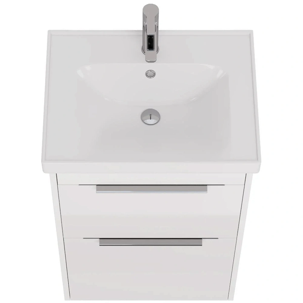 Тумба с раковиной Dreja Prime 60 см 99-9300-com белый подвесная/напольная — Изображение 4