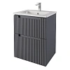 Тумба с раковиной Dreja Euphoria 60 см 99.2021-com серый базальт подвесная Тумба с раковиной Dreja Euphoria 60 см 99.2021-com серый базальт подвесная