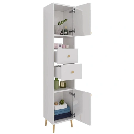 Шкаф-пенал Dreja Luno 35 см 99.2004 белый Шкаф-пенал Dreja Luno 35 см 99.2004 белый