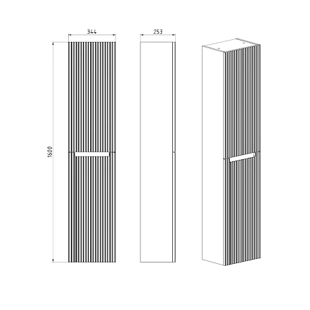 Шкаф-пенал Dreja Euphoria 35 см 99.2025 бежевый Шкаф-пенал Dreja Euphoria 35 см 99.2025 бежевый