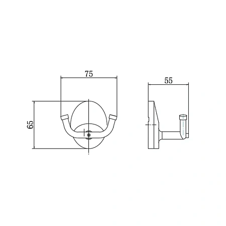 Крючок FASHUN A1605-2 хром Крючок FASHUN A1605-2 хром