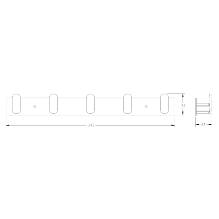 Крючок FASHUN A2615-5-17 графит Крючок FASHUN A2615-5-17 графит