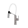 Смеситель для кухни FASHUN A54501-8 с гибким изливом, сатин/белый Смеситель для кухни FASHUN A54501-8 с гибким изливом, сатин/белый