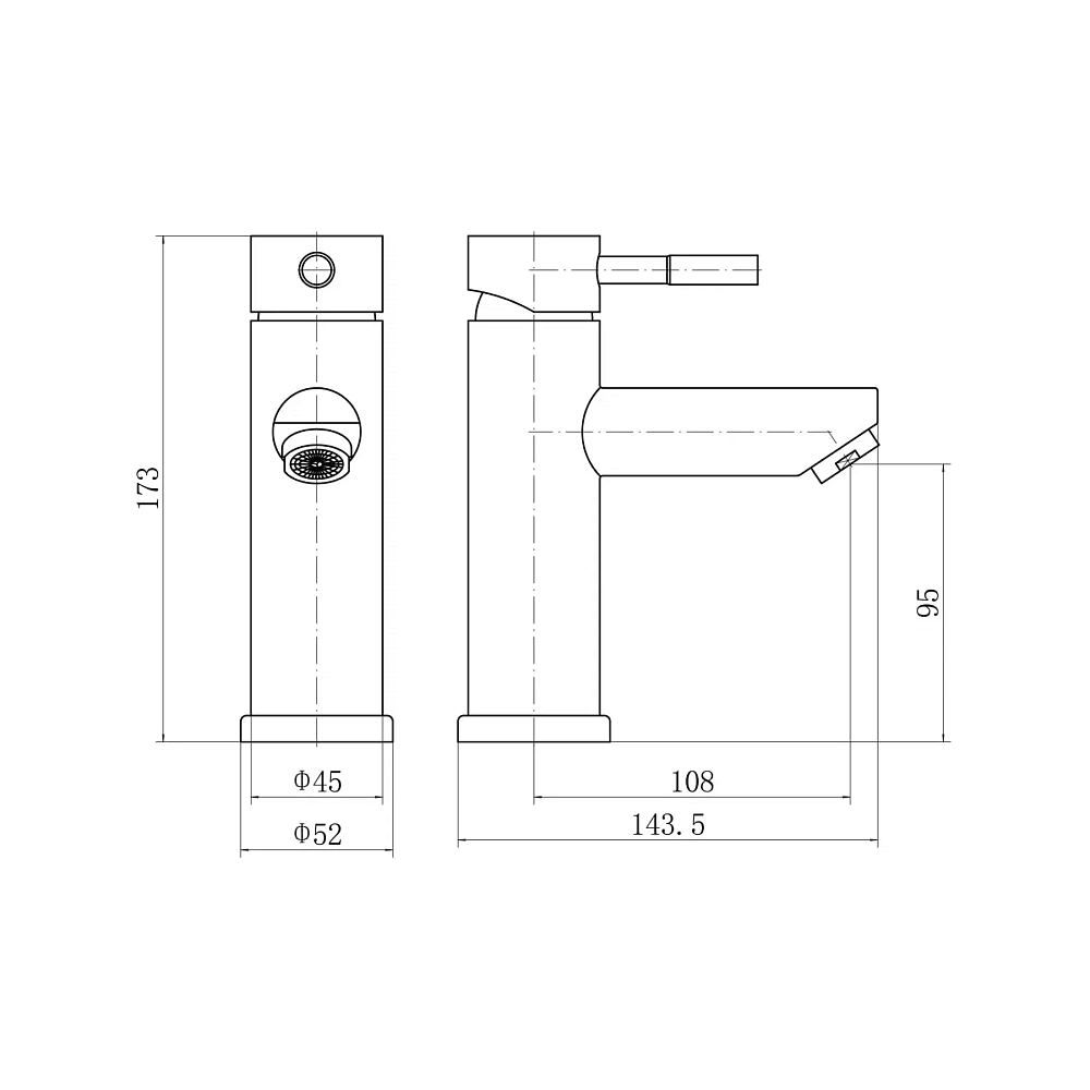 Смеситель для раковиныFASHUN A58101A-7 с гигиеническим душем, черный — Изображение 2