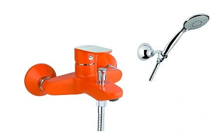 Смеситель для ванны Fiore KEVON CHIC 81OX8150 хром/оранжевый