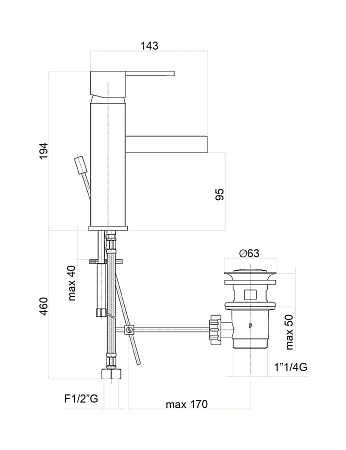 Смеситель для раковины Fiore XS 71CR7705 хром Смеситель для раковины Fiore XS 71CR7705 хром