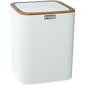 Ведро для мусора FIXSEN WHITE WOOD FX-402-6 белый/коричневый