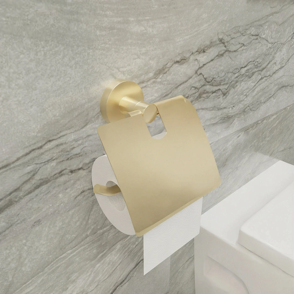 Держатель туалетной бумаги FIXSEN COMFORT GOLD FX-87010 золото матовое — Изображение 4