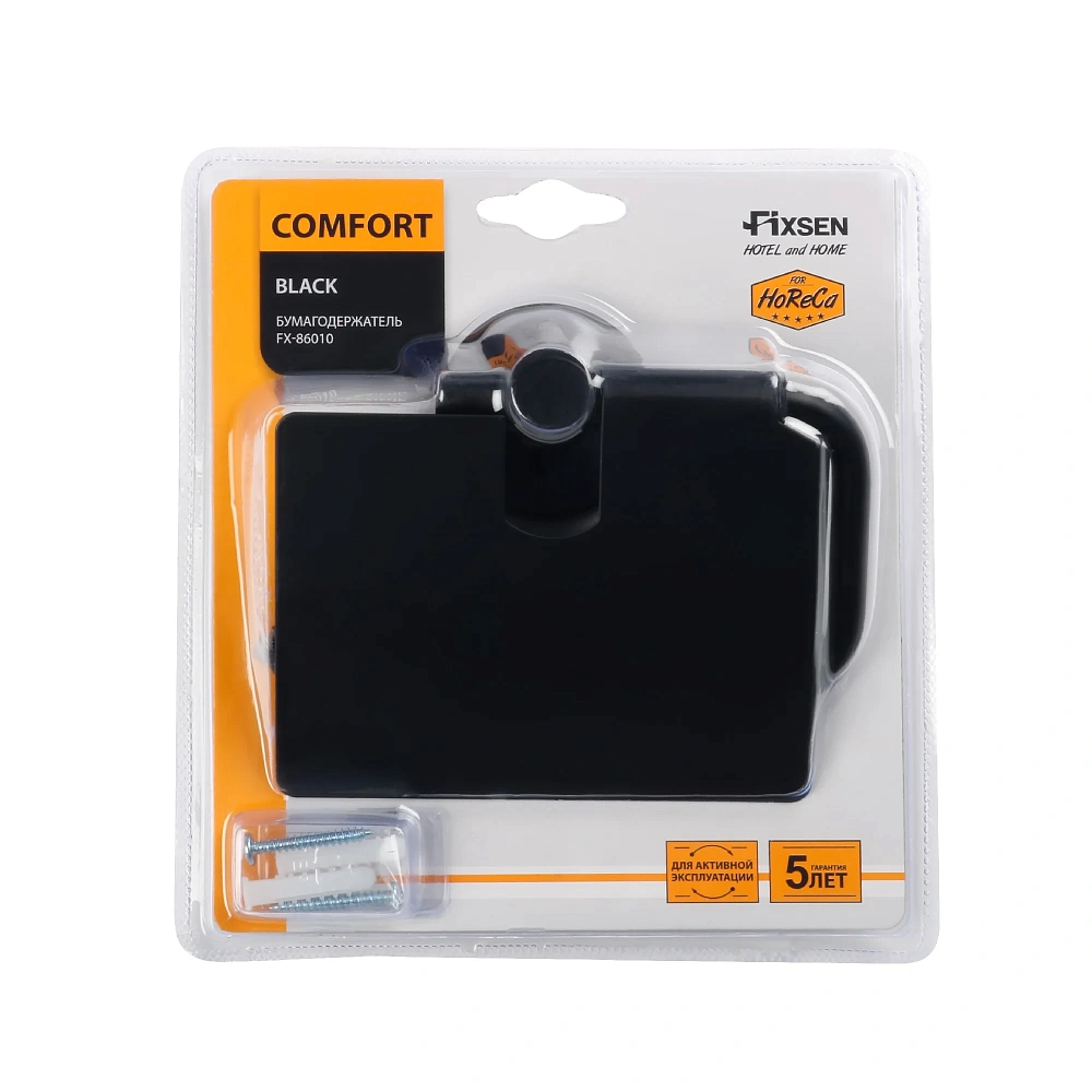 Держатель туалетной бумаги FIXSEN COMFORT BLACK FX-86010 черный — Изображение 3