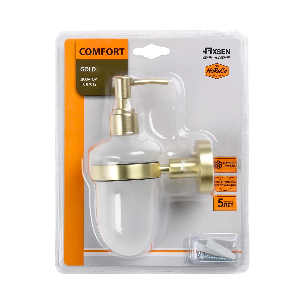 Дозатор жидкого мыла FIXSEN COMFORT GOLD FX-87012 золото матовое — Изображение 3