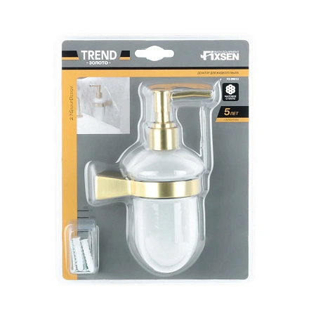 Дозатор жидкого мыла FIXSEN TREND GOLD FX-99012 золото матовое Дозатор жидкого мыла FIXSEN TREND GOLD FX-99012 золото матовое