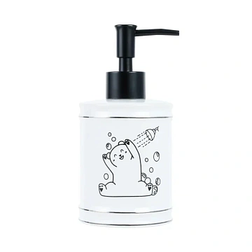Дозатор жидкого мыла Fixsen Teddy FX-600-1 белый/черный