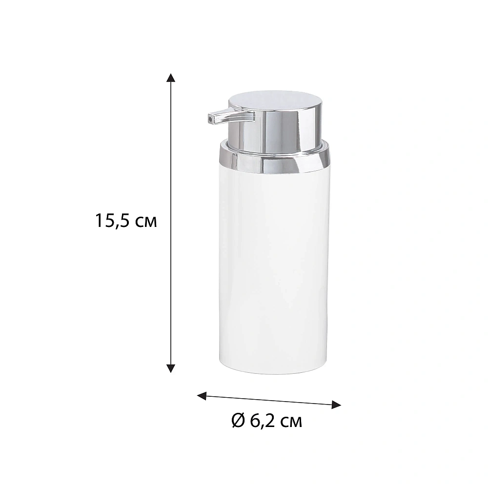 Дозатор жидкого мыла FIXSEN ROUND WHITE FX-451-1 белый — Изображение 2