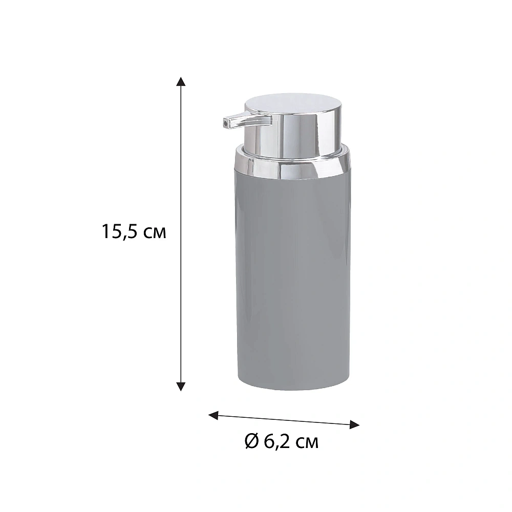 Дозатор жидкого мыла FIXSEN ROUND GRAY FX-453-1 серый — Изображение 2