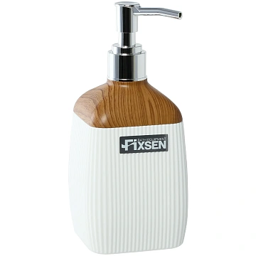 Дозатор жидкого мыла FIXSEN WHITE WOOD FX-402-1 белый/коричневый