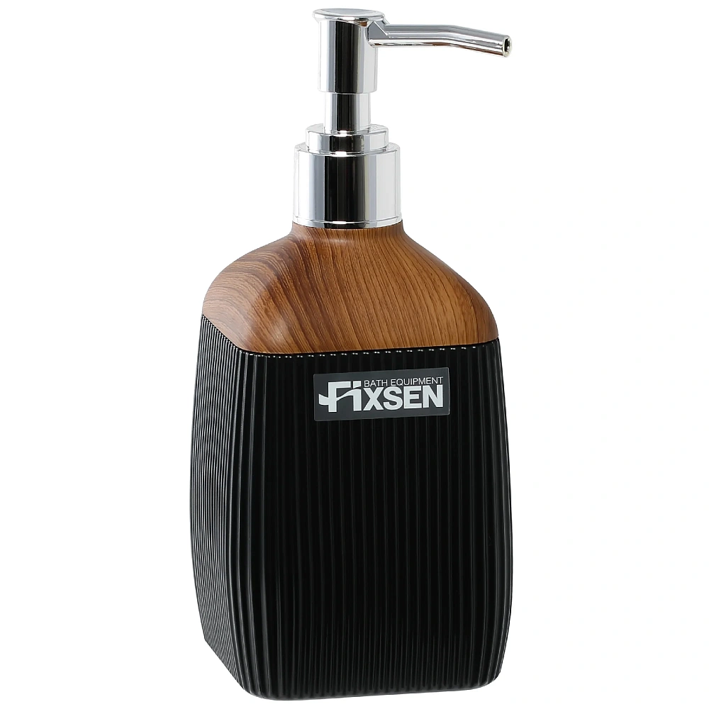 Дозатор жидкого мыла FIXSEN BLACK WOOD FX-401-1 черный/коричневый — Изображение 1