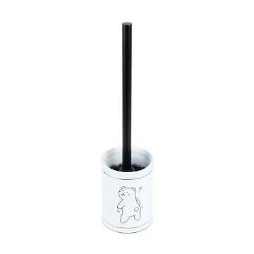 Ершик для унитаза Fixsen Teddy FX-600-5 белый/черный