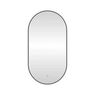 Зеркало Fixsen FX-3100F овальное 50х100 см с подсветкой LED, графит