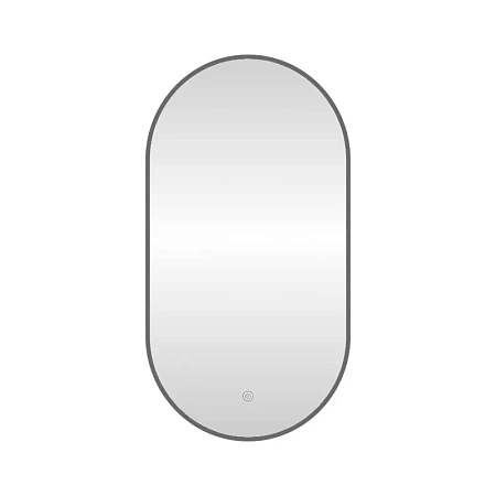 Зеркало Fixsen FX-3100F овальное 50х100 см с подсветкой LED, графит Зеркало Fixsen FX-3100F овальное 50х100 см с подсветкой LED, графит