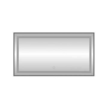 Зеркало Fixsen FX-2080F прямоугольное 80х60 см с подсветкой LED, графит