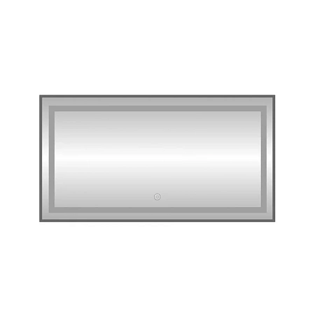 Зеркало Fixsen FX-2080F прямоугольное 80х60 см с подсветкой LED, графит