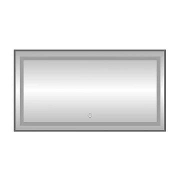 Зеркало Fixsen FX-2100F прямоугольное 100х80 см с подсветкой LED, графит