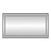Зеркало Fixsen FX-2120F прямоугольное 120х80 см с подсветкой LED, графит Зеркало Fixsen FX-2120F прямоугольное 120х80 см с подсветкой LED, графит