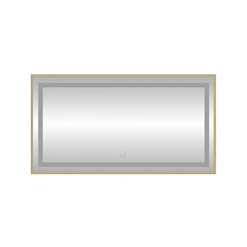 Зеркало Fixsen FX-2080G прямоугольное 80х60 см с подсветкой LED, золотой сатин