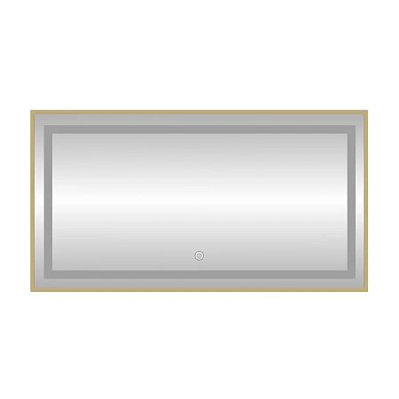 Зеркало Fixsen FX-2100G прямоугольное 100х80 см с подсветкой LED, золотой сатин Зеркало Fixsen FX-2100G прямоугольное 100х80 см с подсветкой LED, золотой сатин