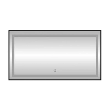 Зеркало Fixsen FX-2100B прямоугольное 100х80 см с подсветкой LED, черное