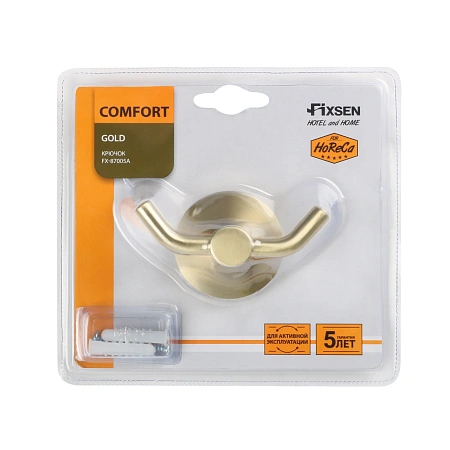 Крючок FIXSEN COMFORT GOLD FX-87005A золото матовое Крючок FIXSEN COMFORT GOLD FX-87005A золото матовое