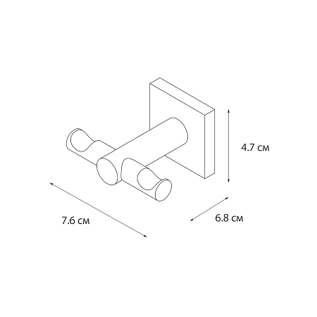 Крючок FIXSEN LUX SATIN FX-16005A сатин Крючок FIXSEN LUX SATIN FX-16005A сатин