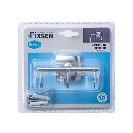 Крючок FIXSEN KVADRO FX-61305C хром Крючок FIXSEN KVADRO FX-61305C хром