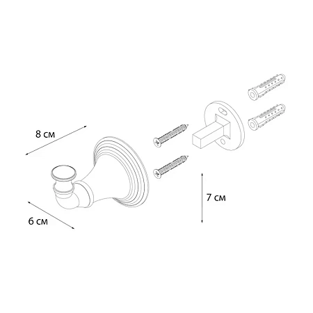 Крючок Fixsen Luksor FX-71605B Крючок Fixsen Luksor FX-71605B