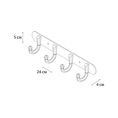 Крючок FIXSEN EQUIPMENT FX-1714 хром Крючок FIXSEN EQUIPMENT FX-1714 хром
