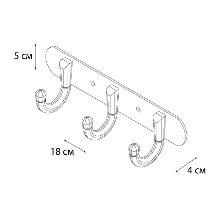 Крючок FIXSEN EQUIPMENT FX-1713 хром Крючок FIXSEN EQUIPMENT FX-1713 хром