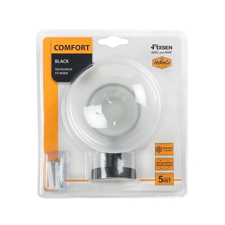 Мыльница FIXSEN COMFORT BLACK FX-86008 черный Мыльница FIXSEN COMFORT BLACK FX-86008 черный