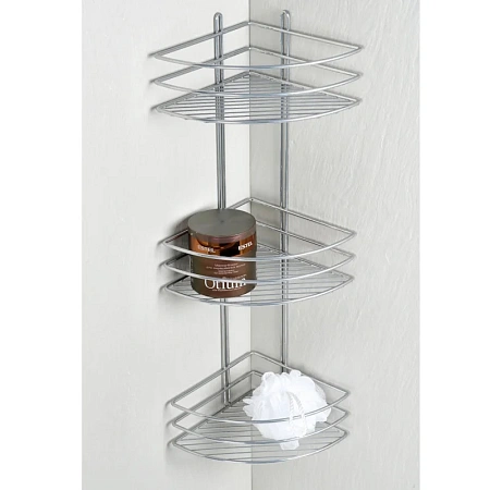 Полка FIXSEN FX-710-3 угловая, трехэтажная, хром Полка FIXSEN FX-710-3 угловая, трехэтажная, хром