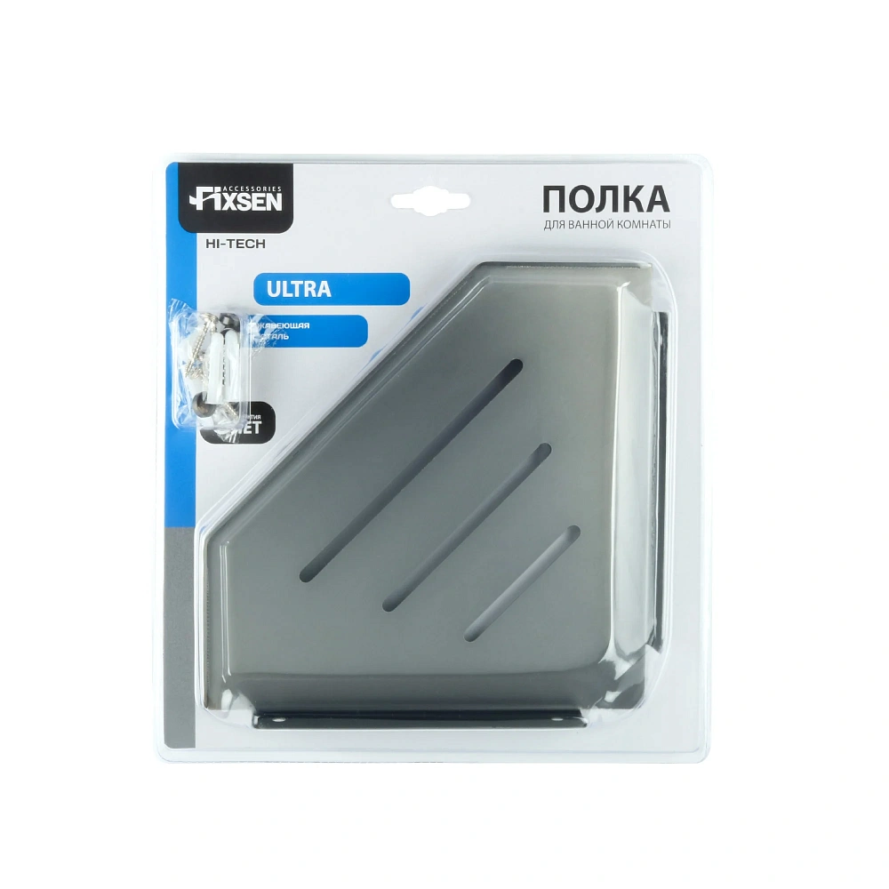 Полка угловая FIXSEN HI-TECH FX-841F графит — Изображение 3