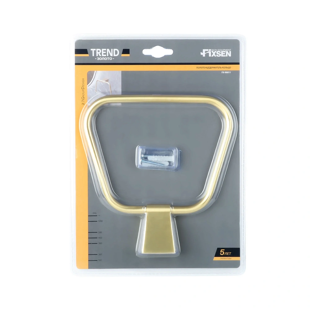 Полотенцедержатель FIXSEN TREND GOLD FX-99011 золото матовое — Изображение 3