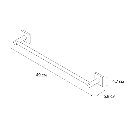 Полотенцедержатель FIXSEN LUX CHROME FX-15001 хром Полотенцедержатель FIXSEN LUX CHROME FX-15001 хром