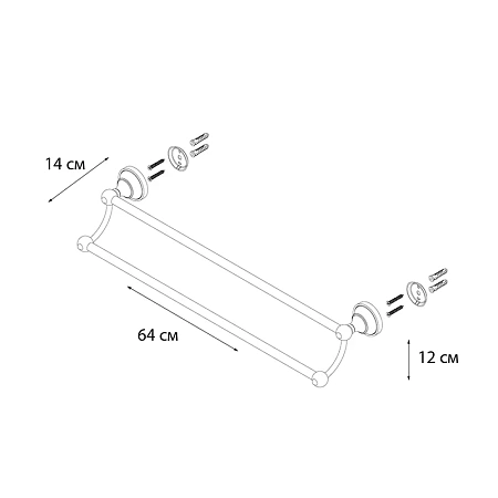 Полотенцедержатель Fixsen Bogema FX-78502 60 см, хром Полотенцедержатель Fixsen Bogema FX-78502 60 см, хром